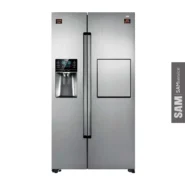 یخچال فریزر ساید بای ساید سام مدل ROSSO 3/S نقره‌ای – ظرفیت ۳۲ فوت